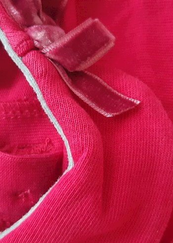 Kelebek Baskılı Düğmeli Kız Sweatshirt - Görsel 3