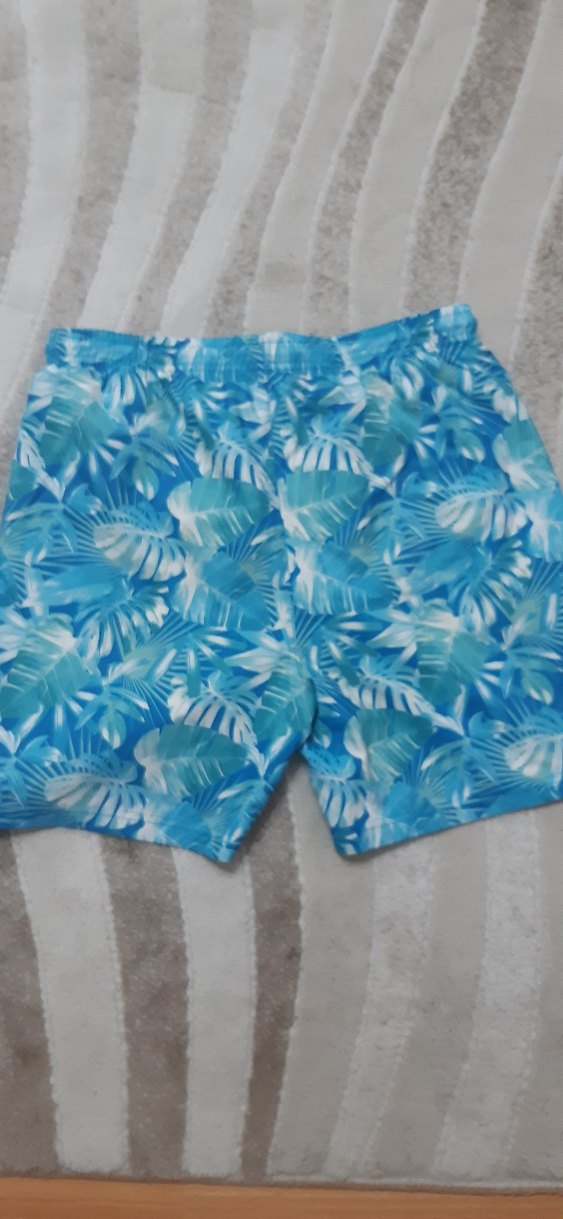 Erkek Mavi Desenli Yüzme Şortu - Görsel 2