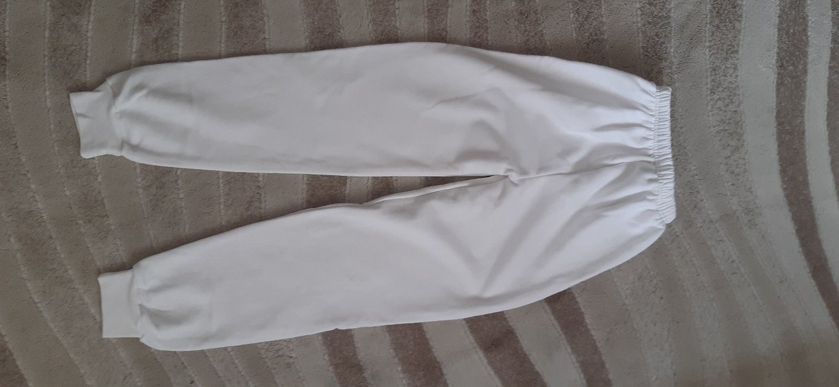 Beyaz Mavi Baskılı Kadın Sweatshirt Takımı - Görsel 4