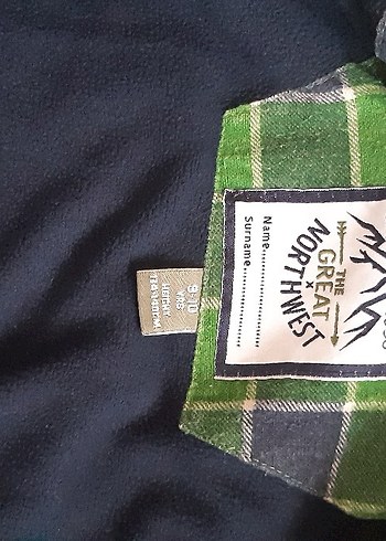 Düğmeli Yeşil Erkek Çocuk Mont - Görsel 4