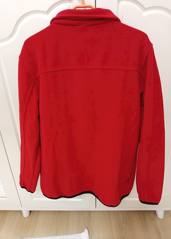 Kırmızı Fermuarlı Erkek Polar Sweatshirt - Görsel 2