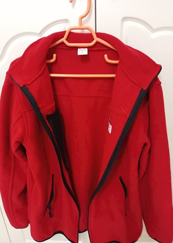 Kırmızı Fermuarlı Erkek Polar Sweatshirt - Görsel 3