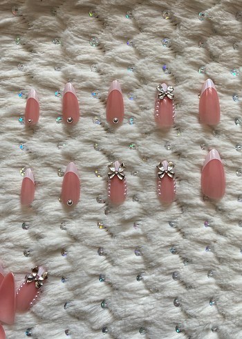 Pembe Pastel 24'lü Doğal Takma Tırnak Seti - Görsel 2