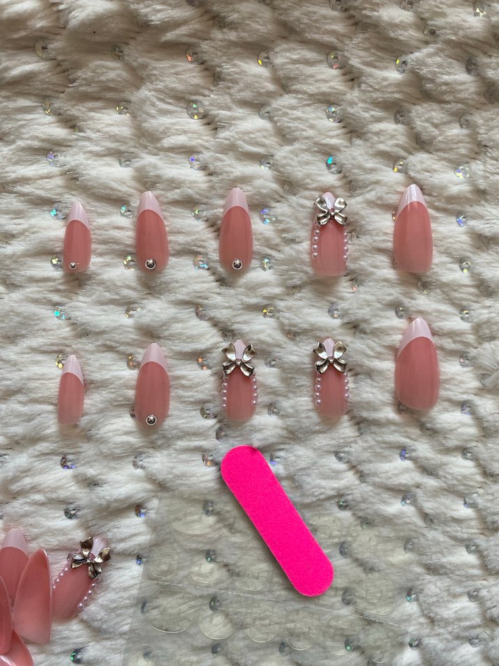 Pembe Pastel 24'lü Doğal Takma Tırnak Seti - Görsel 3