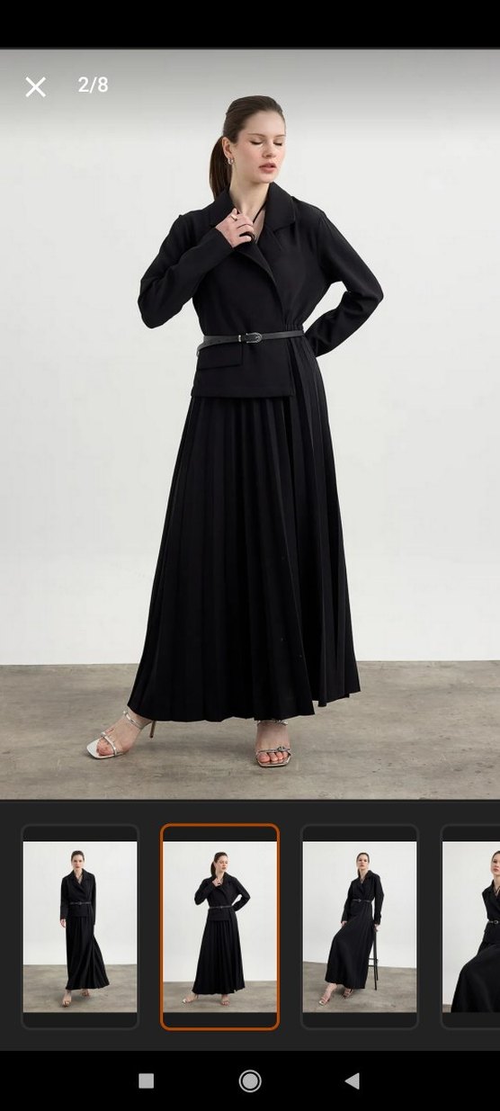 Birgül Bektaş siyah Aden elbise - Görsel 2