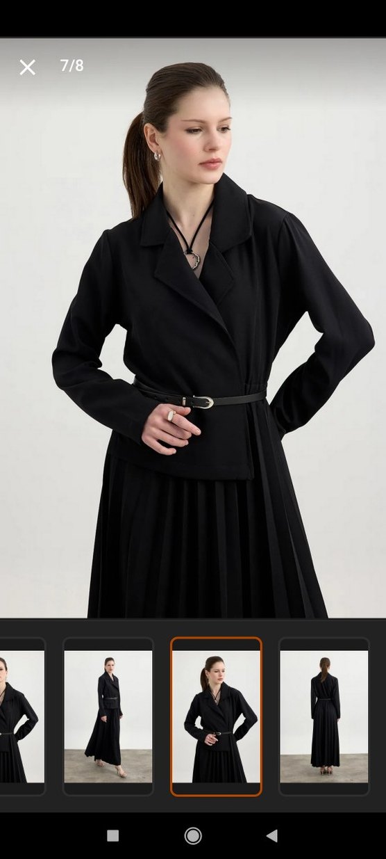 Birgül Bektaş siyah Aden elbise - Görsel 5