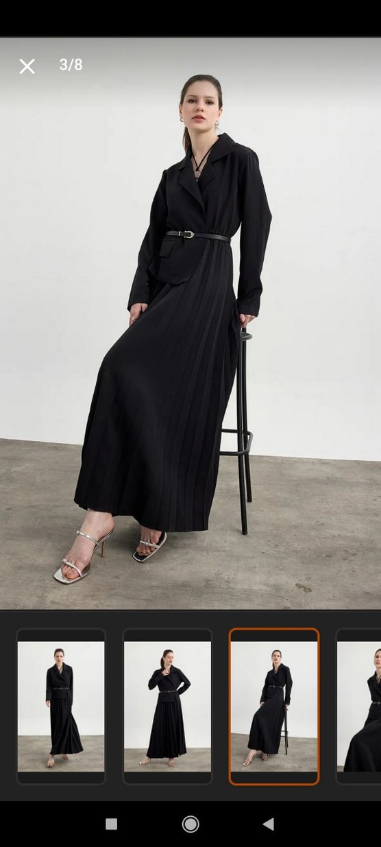 Birgül Bektaş siyah Aden elbise - Görsel 3