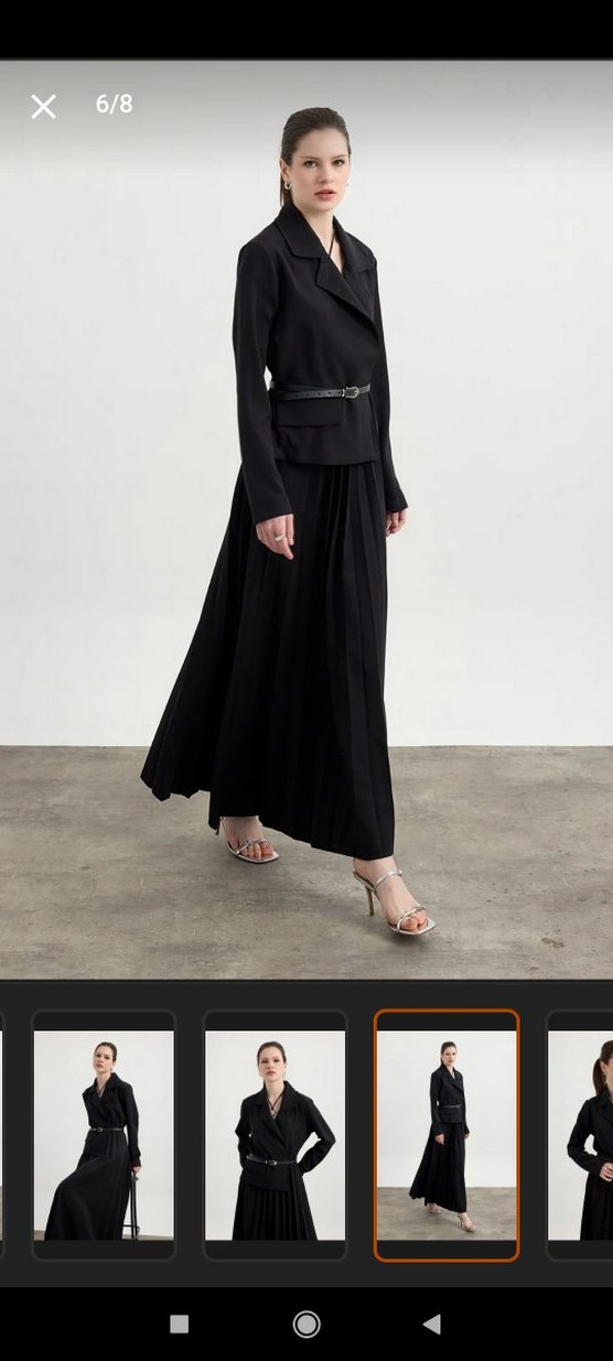 Birgül Bektaş siyah Aden elbise - Görsel 4