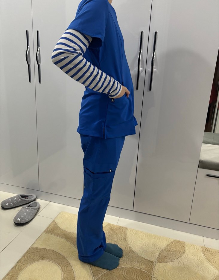 Saks Mavisi Medikal Uniforma Scrubs Comfy Master Scrubs - Görsel 5