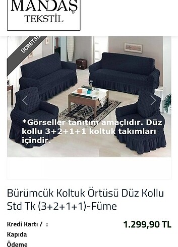 Koltuk örtüsü takımı 