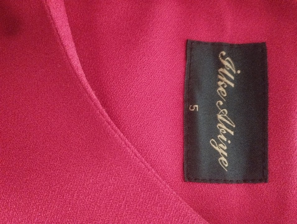 Uzun Kollu Kırmızı Siyah Drapeli abiye - Görsel 3