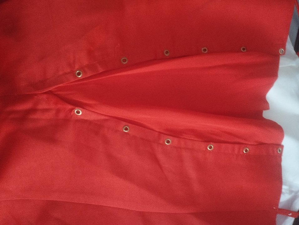 Diger Kadın Kırmızı Nakışlı Uzun Henna Elbise abiye - Görsel 3