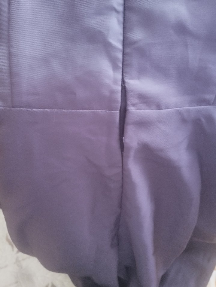 Mor Nakışlı Uzun Kollu Abiye Elbise - Görsel 3