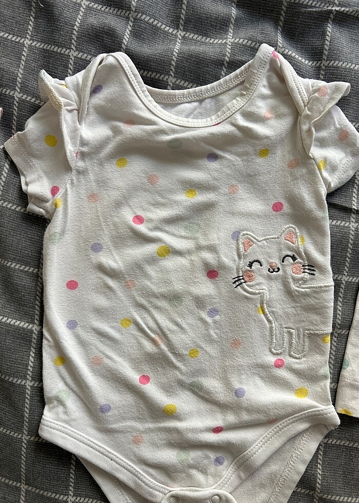 Kız bebek kısa kollu zıbın - Görsel 2