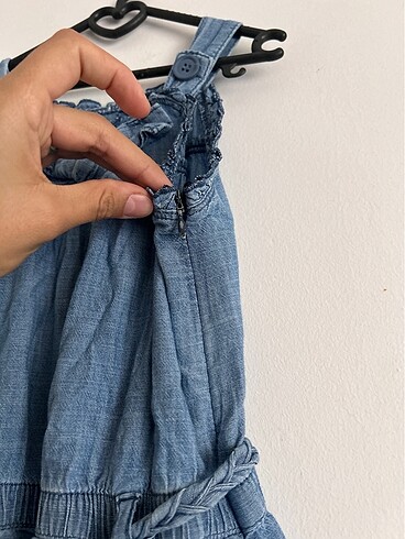 4 Yaş Beden mavi Renk Kız çocuk salopet tulum