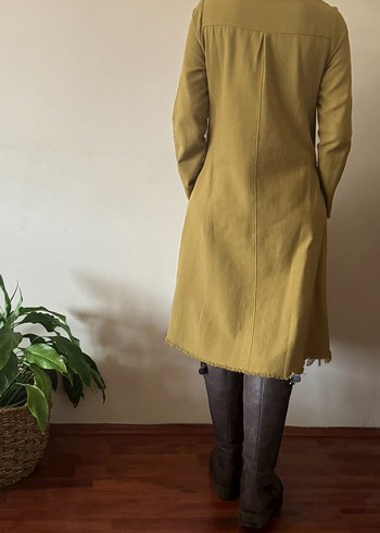 Bohem Tarzı Uzun Kollu Keten Elbise - Görsel 2