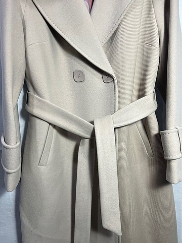 42 Beden Cashmere gerçek tilki yakalı palto