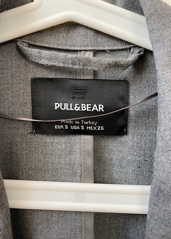 s Beden Gri Düğmeli Kadın Blazer Ceket