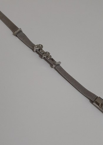 Gri Minimalist Biker Bileklik