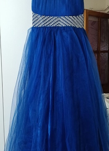 saks mavisi 14-15 yaş düğünlük elbise