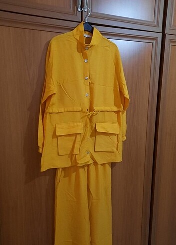 36 Beden turuncu Renk Melike Tatar markası Tunik ve pantolonlu Alt üst takım, 36 beden