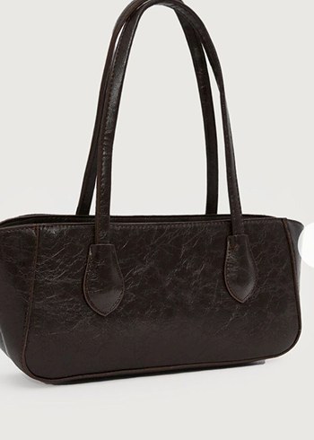 Klasik Kahverengi Deri Kadın Çanta - Görsel 2