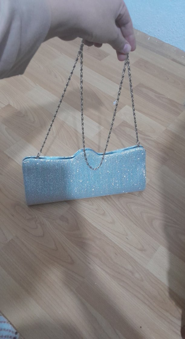 Mavi Simli Kadın Portföy Çanta - Görsel 3