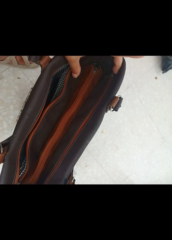 Michael Kors Deri Kahverengi Tokalı Kadın Çanta - Görsel 5