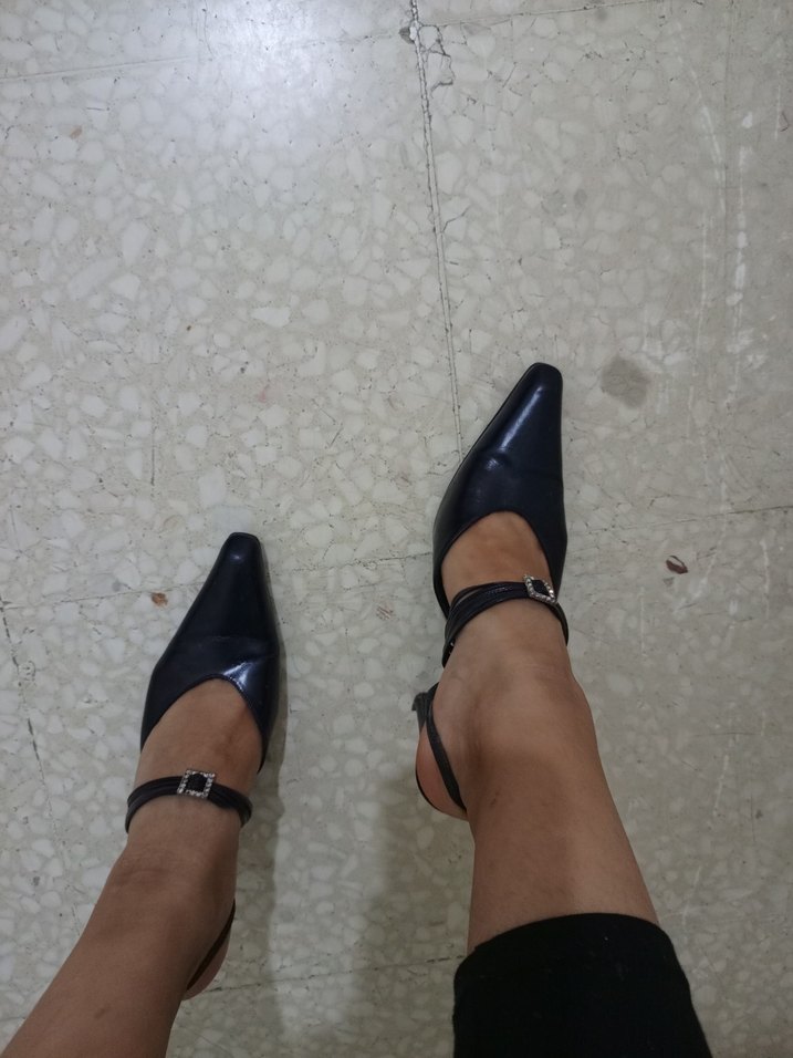 Siyah Tokalı Stiletto Kadın Topuklu Ayakkabı - Görsel 2