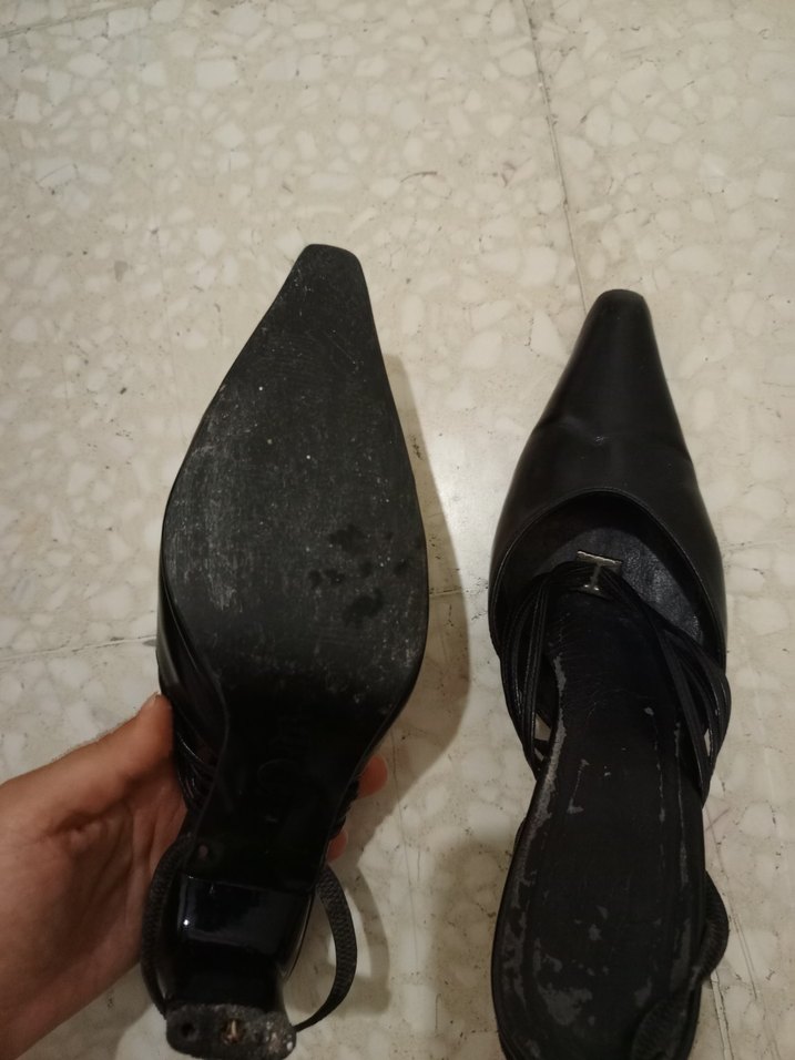 Siyah Tokalı Stiletto Kadın Topuklu Ayakkabı - Görsel 4