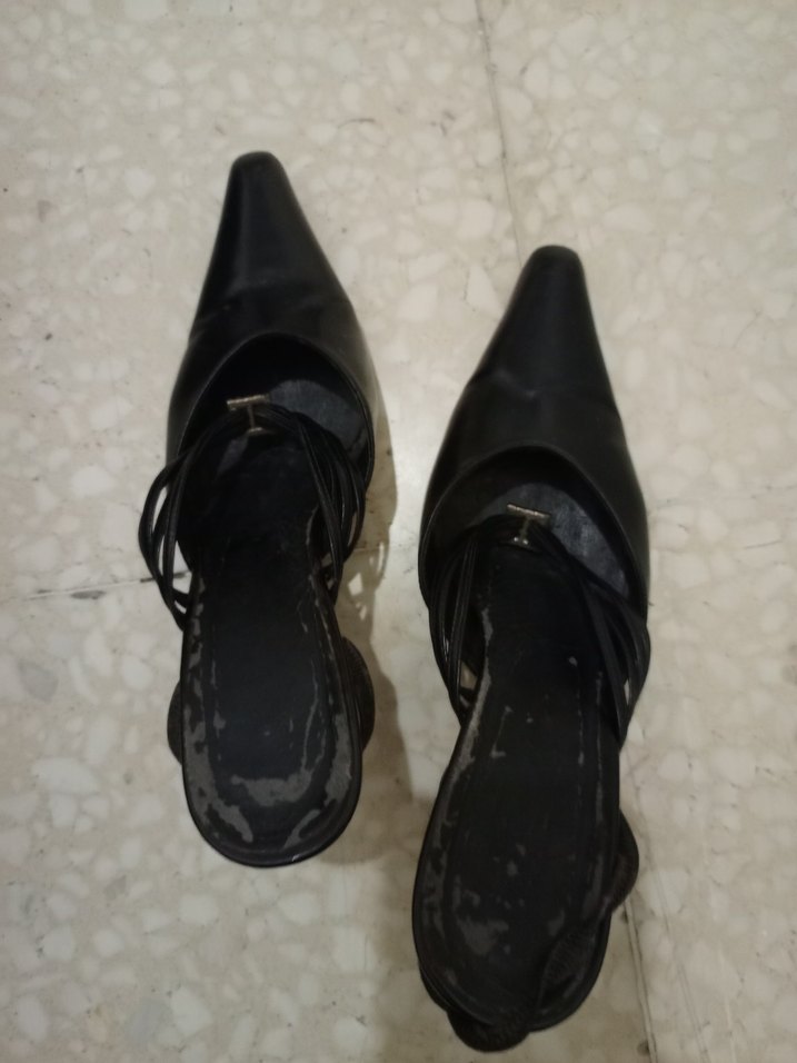 Siyah Tokalı Stiletto Kadın Topuklu Ayakkabı - Görsel 3