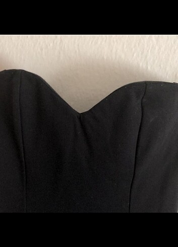 H&M Siyah H&M straplez kısa elbise