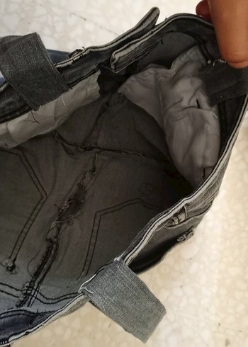 Gri Denim Kadın Çanta Tokalı - Görsel 4