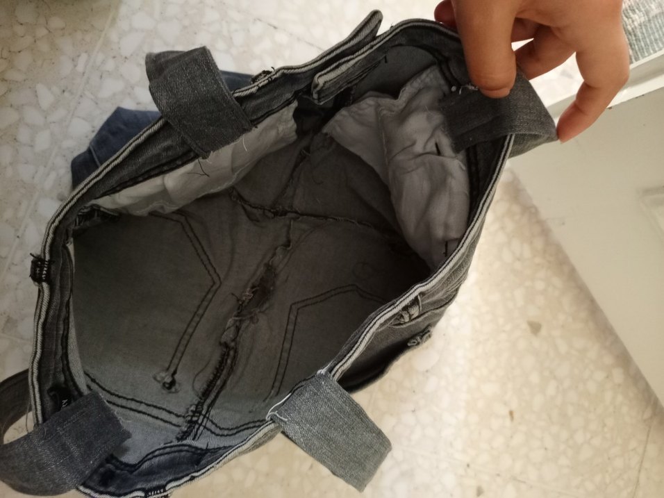 Gri Denim Kadın Çanta Tokalı - Görsel 4