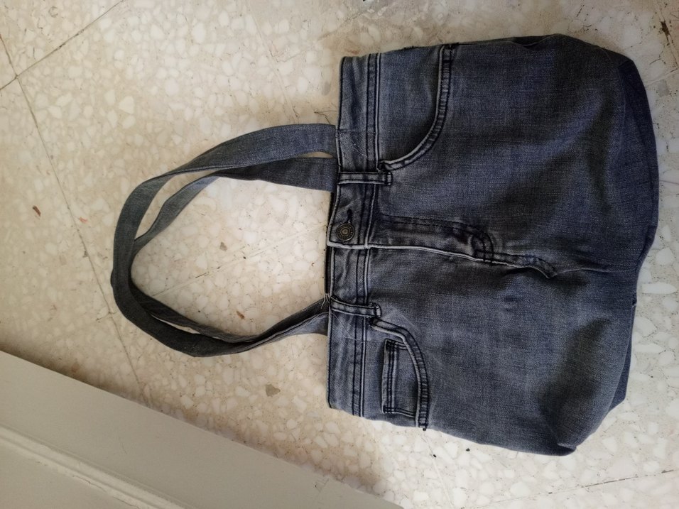 Gri Denim Kadın Çanta Tokalı - Görsel 2