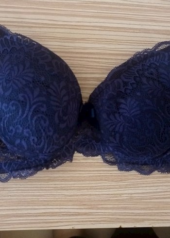 Minimalist lacivert dantelli Sütyen - Görsel 4