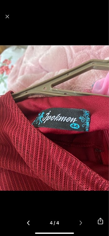 44 Beden bordo Renk Elbise