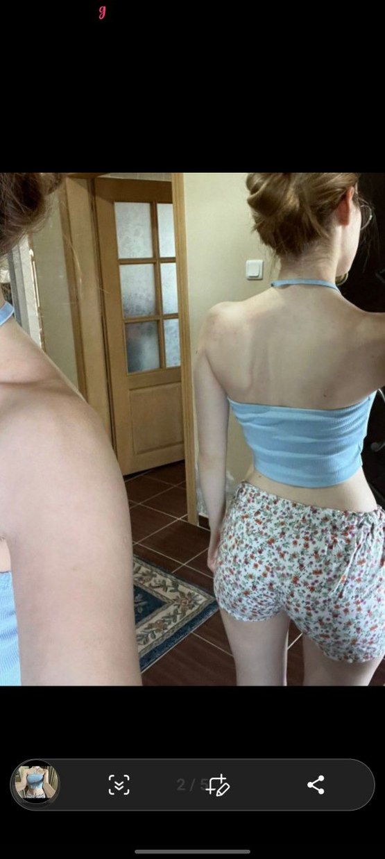 Mavi Askılı Straplez Crop Top - Görsel 2