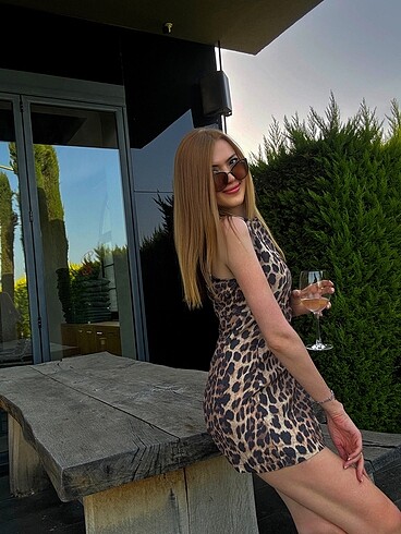Zara Leopar elbise