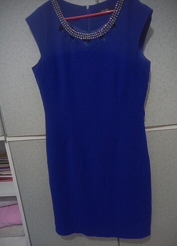 Mavi kısa elbise