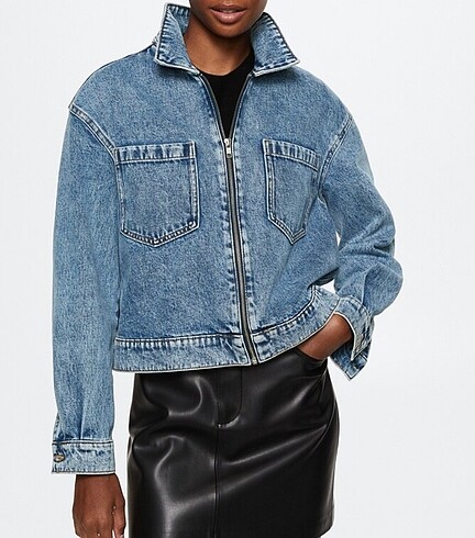 Mango cepli denim ceket