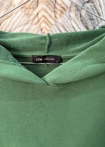 Yeşil Kadın Kapüşonlu Sweatshirt - Görsel 2