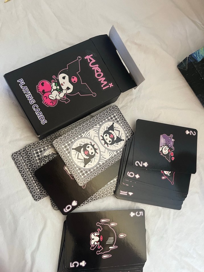 Kuromi Temalı Siyah Oyun Kartları - Görsel 2