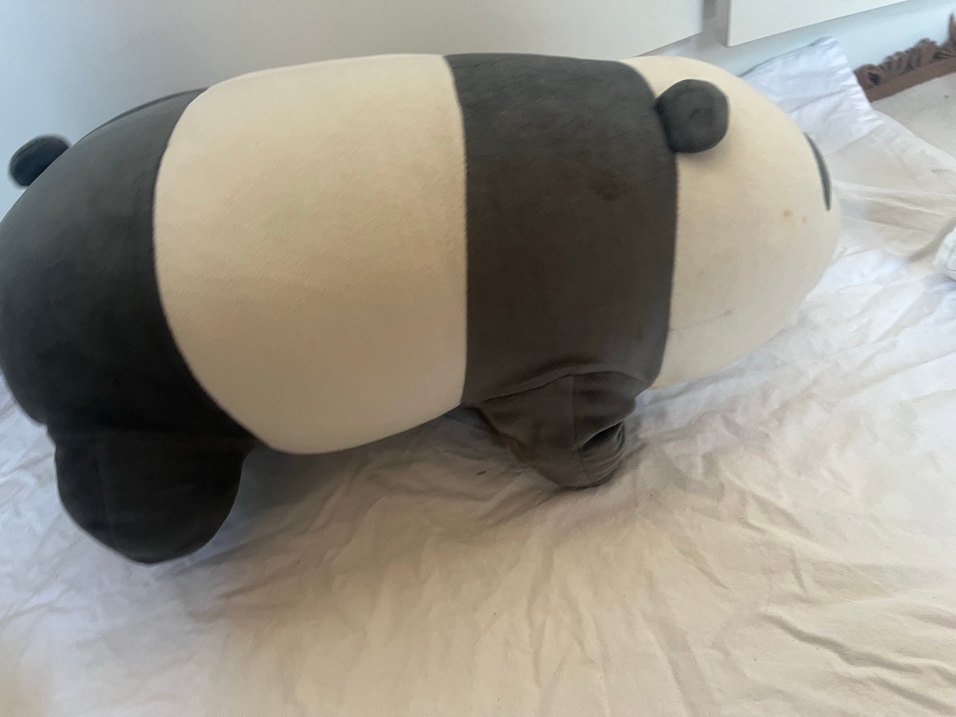 Gri Peluş Panda Oyuncak - Görsel 2