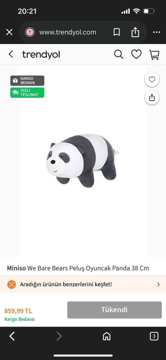 Gri Peluş Panda Oyuncak - Görsel 4