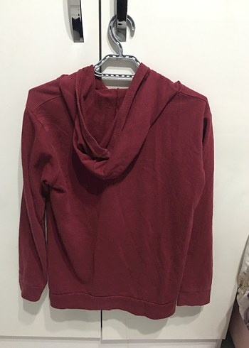 Diğer Bordo Kapüşonlu Ceket