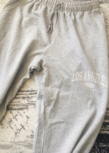 Gri Bol Kesim Kadın Eşofman Altı - Görsel 3