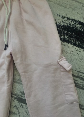 Pembe Rahat Kesim Midi Kadın Eşofman Altı - Görsel 3