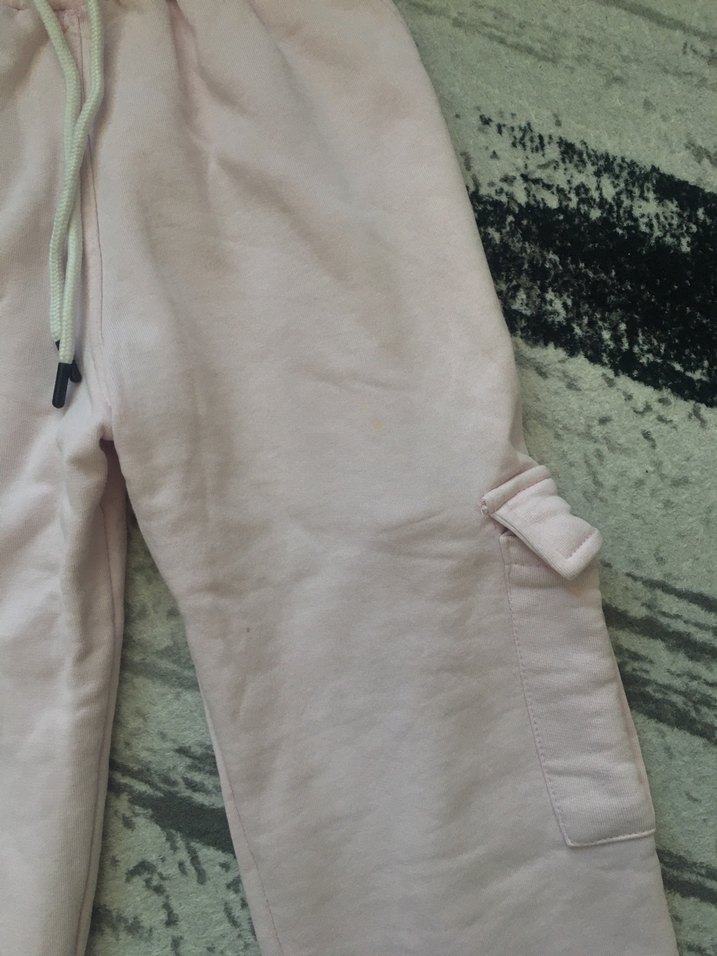 Pembe Rahat Kesim Midi Kadın Eşofman Altı - Görsel 3