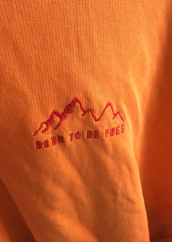 Turuncu Kapüşonlu Oversize Sweatshirt - Görsel 3